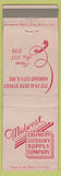 Matchbook Cover - Midwest Creamery Dairy Supply Kansas City MO