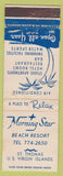 Matchbook Cover - Morning Star Beach Resort St Thomas US Virgin Islands WEAR