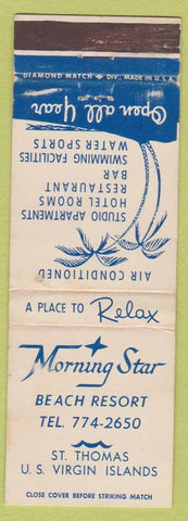 Matchbook Cover - Morning Star Beach Resort St Thomas US Virgin Islands WEAR