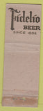 Matchbook Cover - Fidelio Beer New York City