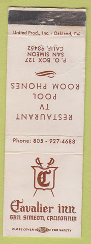 Matchbook Cover - Cavalier Inn San Simeon CA WEAR