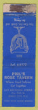 Matchbook Cover - Phil's Rose Tavern Union City NJ POOR STRIKER'