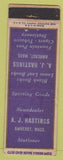 Matchbook Cover - News Dealer Sporting Goods Amherst MA WEAR