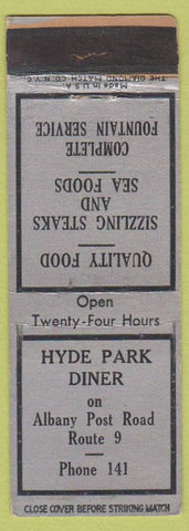 Matchbook Cover - Hyde Park Diner Albany Post Road low phone #