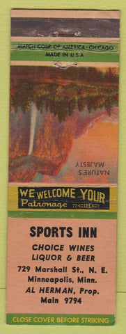 Matchbook Cover - Sports Inn Minneapolis MN