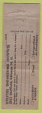 Matchbook Cover - Auto Body Fender Training Chicago IL