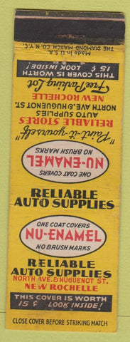 Matchbook Cover - Nu Enamel Auto Supplies New Rochelle NY