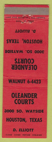 Matchbook Cover - Orleander Courts Houston TX