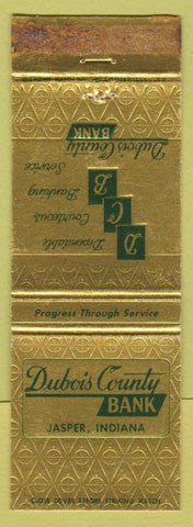 Matchbook Cover - Dubois County Bank Jasper IN WEAR