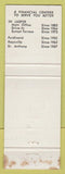 Matchbook Cover - Dubois County Bank Jasper IN WEAR
