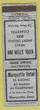 Matchbook Cover - Marquette Hotel IA WORN