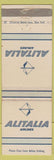 Matchbook Cover - Alitalia Airlines