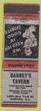 Matchbook Cover - Barney's Tavern Aurora IL'