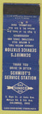 Matchbook Cover - Schmidt's Sunoco oil gas Columbus OH POOR'