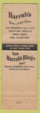 Matchbook Cover - Harrah's Club Casino Reno Lake Tahoe NV WORN'