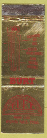 Matchbook Cover - Burt Tank Separator Wichita Falls TX