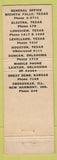 Matchbook Cover - Burt Tank Separator Wichita Falls TX