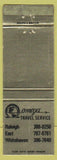 Matchbook Cover - Omega Travel Service Raleigh NC? Whitehaven TN?