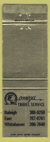 Matchbook Cover - Omega Travel Service Raleigh NC? Whitehaven TN?