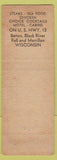 Matchbook Cover - Castle Hill Black River Fall Merrillan WI WEAR