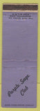 Matchbook Cover - Purple Sage Club Rock Springs WY WORN
