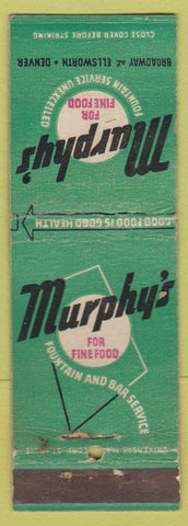 Matchbook Cover - Murphy's Denver Colorado fountain WEAR'