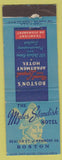 Matchbook Cover - Myles Standish Hotel Boston MA WORN CUT?
