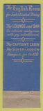 Matchbook Cover - Myles Standish Hotel Boston MA WORN CUT?