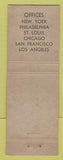 Matchbook Cover - Newhouse Sayre Inc