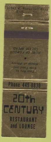 Matchbook Cover - 20th Century Restaurant Elmhurst IL