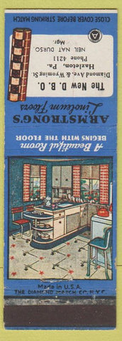 Matchbook Cover - Armstrong Linoleum Hazleton PA