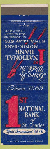 Matchbook Cover - 1st National Bank ST Charles MO