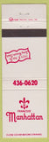 Matchbook Cover - Francois Manhattan Long Beach CA