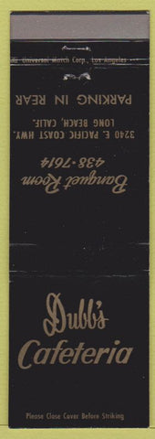 Matchbook Cover - Dubb's Cafeteria Long Beach CA