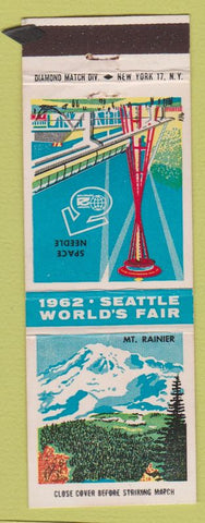 Matchbook Cover - 1962 Seattle World's Fair Space Needle Mount Rainier