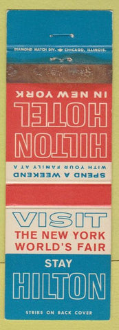 Matchbook Cover - 1964 New York World's Fair Hilton WEAR