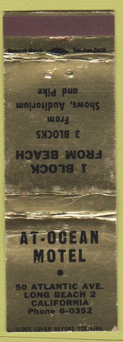 Matchbook Cover - At Ocean Motel Long Beach CA WEAR