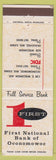 Matchbook Cover - 1st National Bank Oconomowoc WI Okauchee