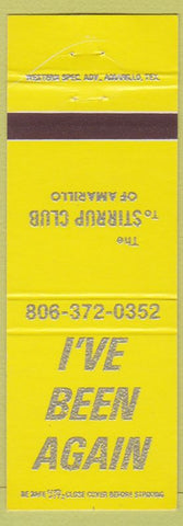 Matchbook Cover - Stirrup Club Amarillo TX