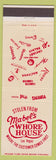 Matchbook Cover - Mabel's Whore House Las Vegas NV casino white
