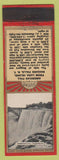 Matchbook Cover - American Fall Luna Island Niagara Falls NY
