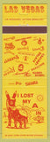 Matchbook Cover - I Lost My Ass in Las Vegas casino yellow