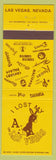 Matchbook Cover - I Lost My Ass in Las Vegas casino yellow