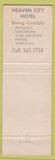 Matchbook Cover - Heaven Hotel Mukwonago WI