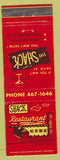 Matchbook Cover - Shack Restaurant Hollywood CA