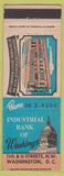 Matchbook Cover - Industrial Bank Washington DC