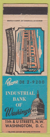 Matchbook Cover - Industrial Bank Washington DC