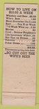 Matchbook Cover - Delaware Inn Kenmore NY