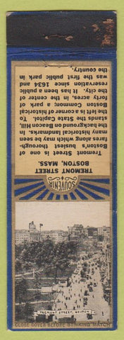 Matchbook Cover - Tremont Street Boston MA WEAR