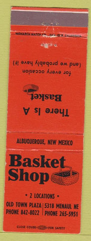 Matchbook Cover - Basket Shop Albuquerque NM